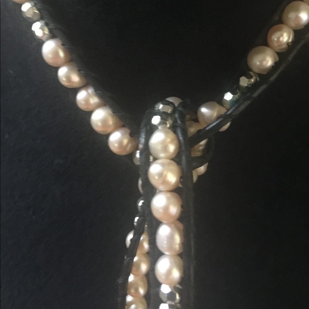 Long Pearl Beaded  Choker